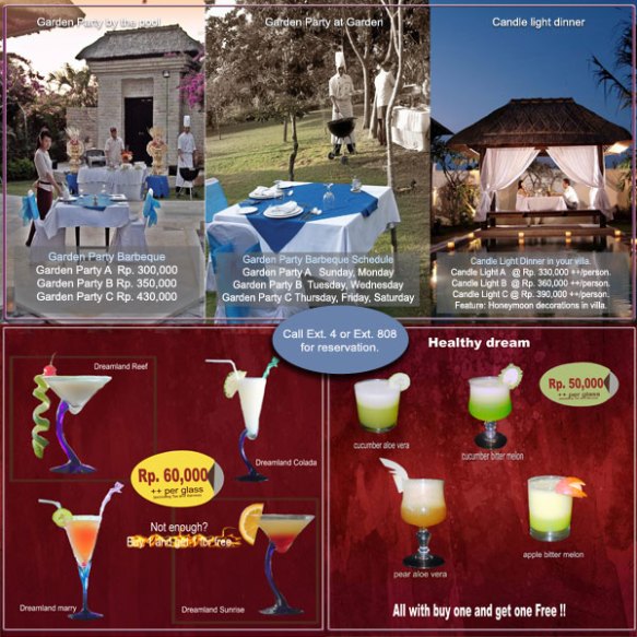 Food and Beverage promotion for July - September 2011
